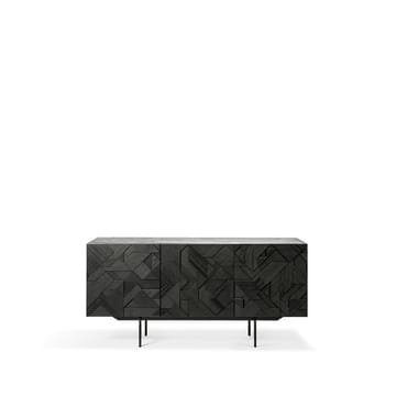 Graphic sideboard - Teak svart 3 dörrar - Ethnicraft