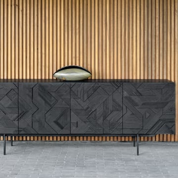 Graphic sideboard - Teak svart 3 dörrar - Ethnicraft