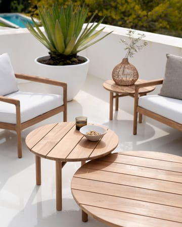 Quatro outdoor soffbord teak - Ø95 cm - Ethnicraft