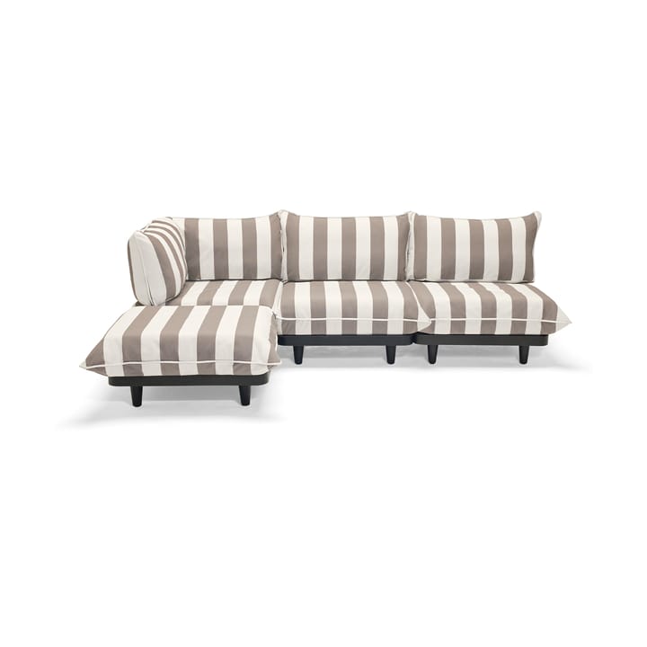 Paletti set large soffa 4-sits vänster, Stripe cacao Fatboy