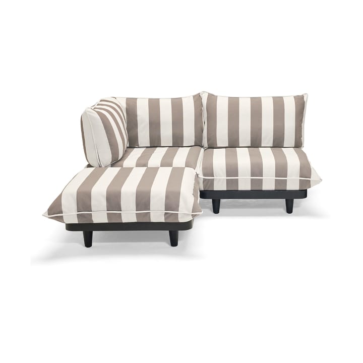 Paletti set medium soffa 3-sits vänster, Stripe cacao Fatboy