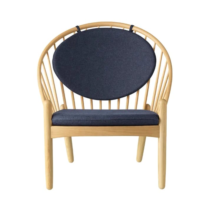 J166 Jørna stol, Oak lacquered-dark blue FDB Møbler