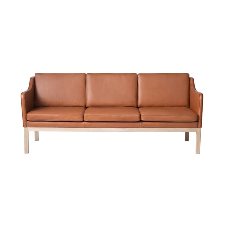 MK46 Mogens Koch 3-sits soffa - Lacquered oak-cognac leather - FDB Møbler