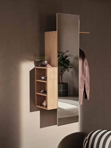 Bon hallway cabinet klädhängare med spegel - Oiled Oak - Ferm Living