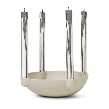 Bowl adventsljusstake keramik large Ø27 cm - Ljusgrå - ferm LIVING