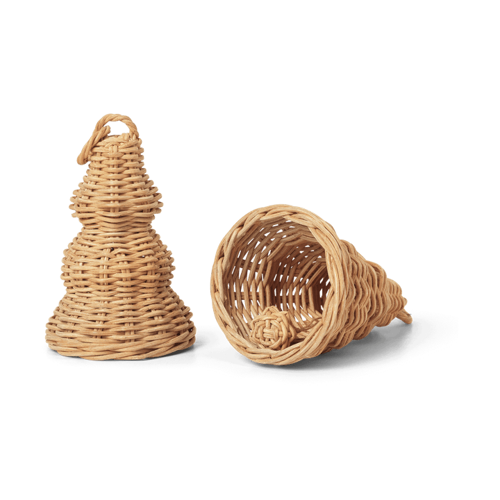 Braided Bell Baubles julhänge 2-pack - Natural - ferm LIVING