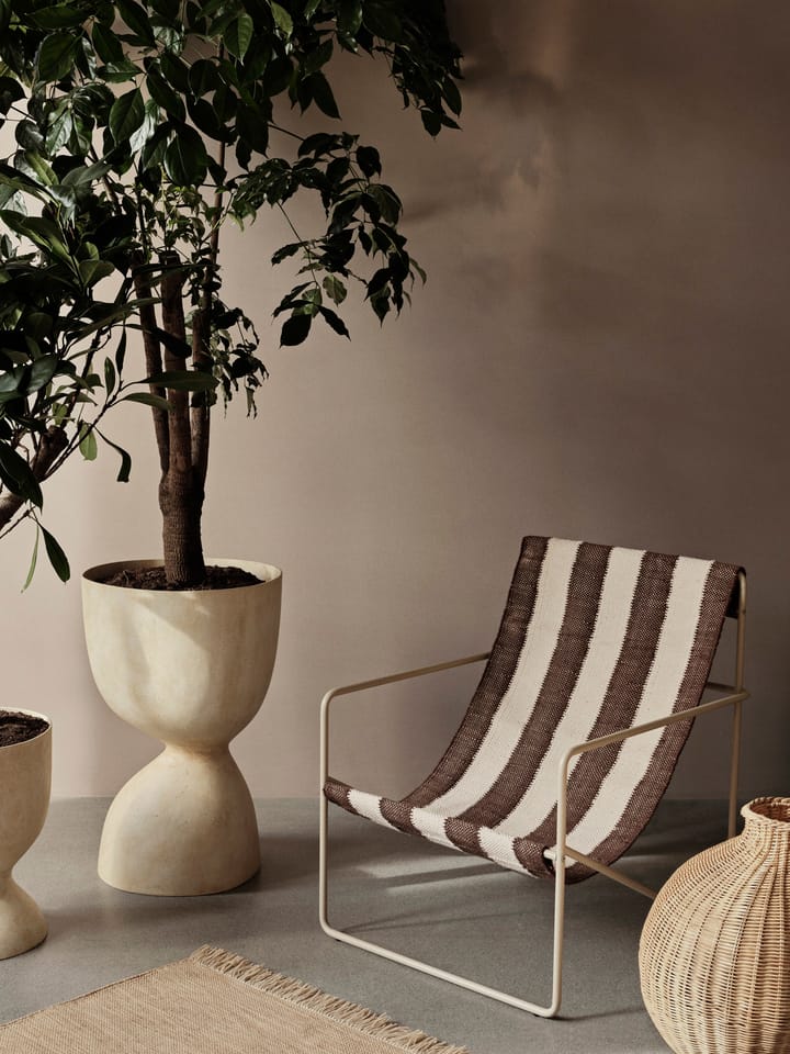 Desert lounge chair, Cashmere, off-white, chocolate ferm LIVING