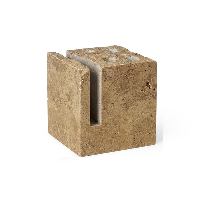 Klint pennhållare 9x9 cm - Beige travertin - ferm LIVING