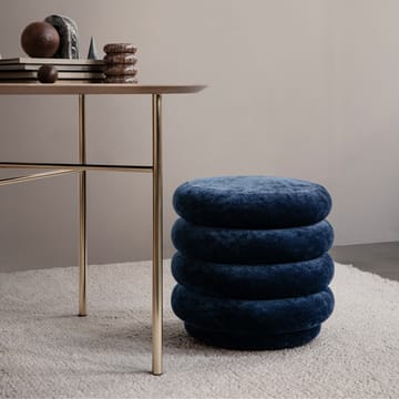 Pouf Round sittpuff - tyg faded velvet 26 beige - ferm LIVING