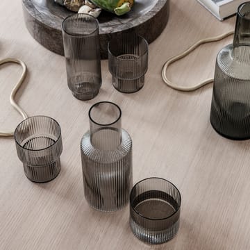 Ripple long drink glas 4-pack - Smoked grey - ferm LIVING