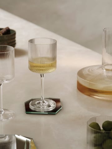 Ripple vitvinsglas 26 cl 2-pack - Clear - Ferm Living