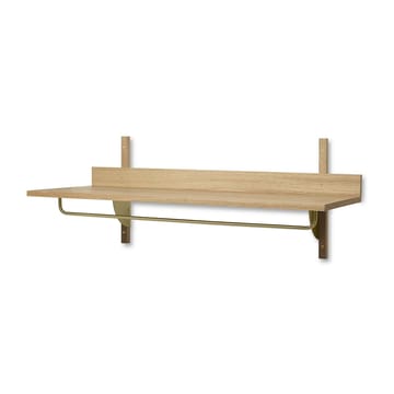 Sector hylla med stång 37x87 cm - Oak-brass - ferm LIVING