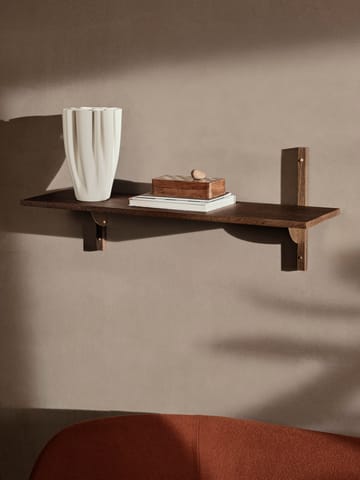 Sector hylla single wide - Smoked Oak, brass - ferm LIVING