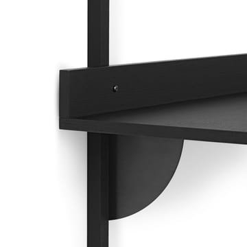 Sector skrivbord - Black ash-black brass - ferm LIVING