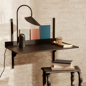 Sector skrivbord - Black ash-black brass - ferm LIVING