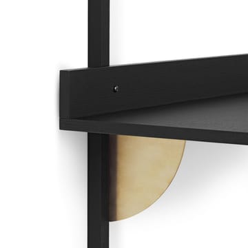 Sector skrivbord - Black ash-brass - ferm LIVING