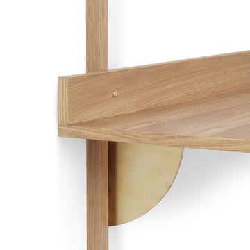 Sector skrivbord - Oak-brass - ferm LIVING