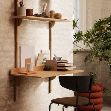 Sector skrivbord - Oak-brass - ferm LIVING