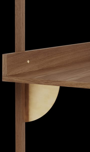 Sector skrivbord - Smoked Oak, brass - ferm LIVING