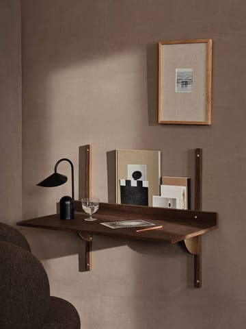 Sector skrivbord - Smoked Oak, brass - ferm LIVING