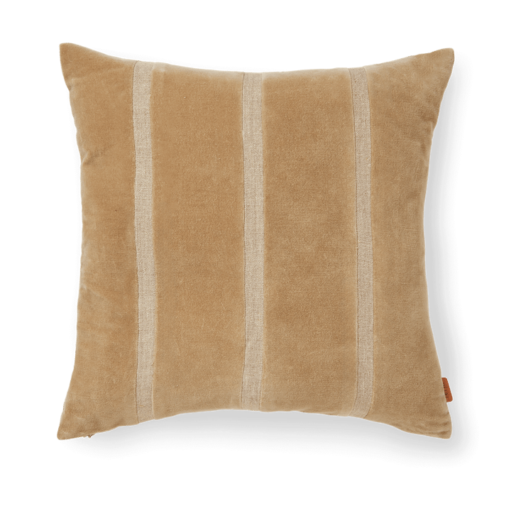 Senti Stripe kudde 50x50 cm - Dark sand-linen - Ferm LIVING