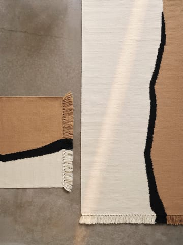 Soil Kelim gångmatta - Dark sand-off white, 70x180 cm - ferm LIVING