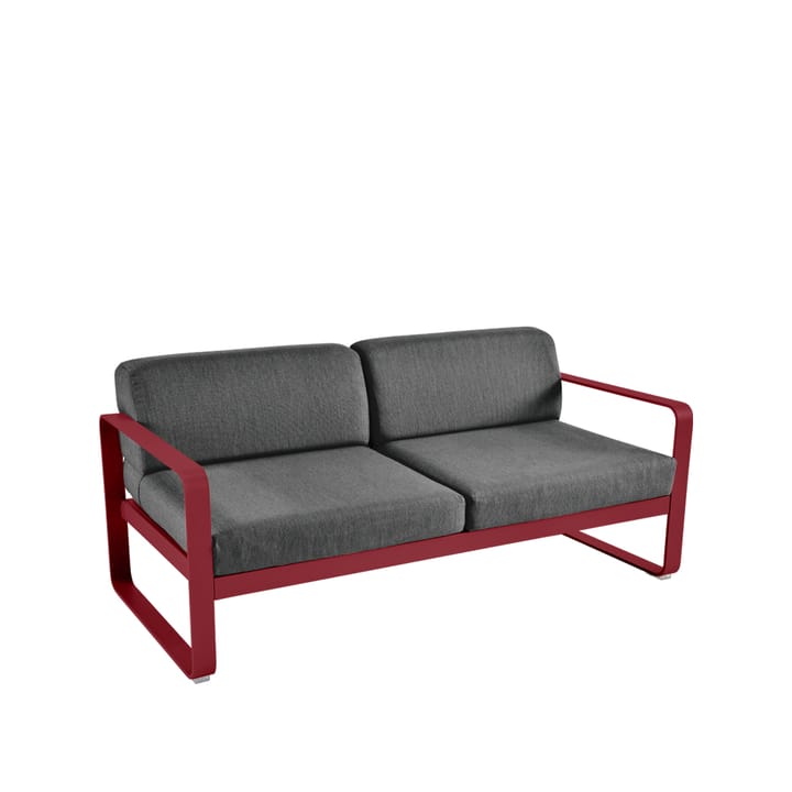 Bellevie 2-sits soffa - chili, graphite grey dyna - Fermob