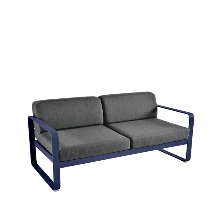 Bellevie 2-sits soffa - deep blue, graphite grey dyna - Fermob