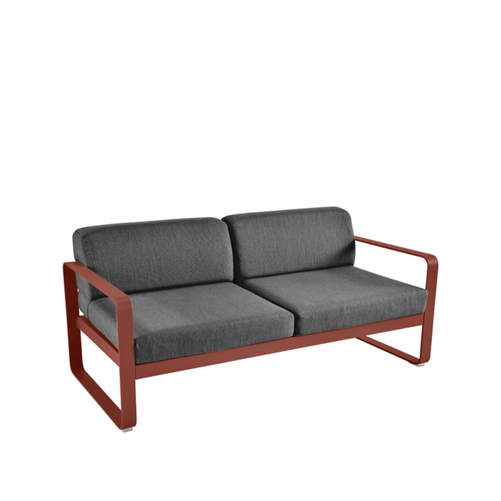Bellevie 2-sits soffa - red ochre, graphite grey dyna - Fermob