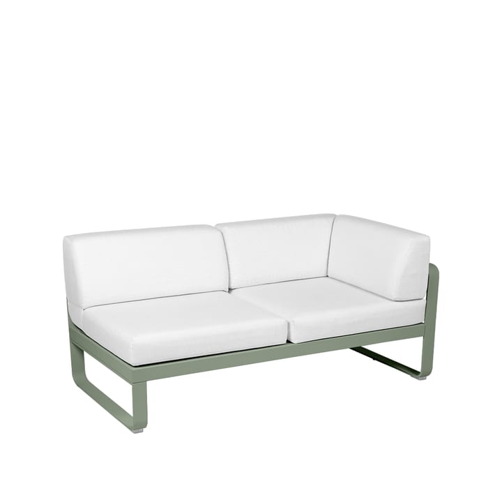 Bellevie Corner modulsoffa - 2-sits cactus, offwhite dyna, höger - Fermob