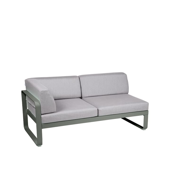 Bellevie Corner modulsoffa - 2-sits rosemary, flannel grey dyna, vänster - Fermob