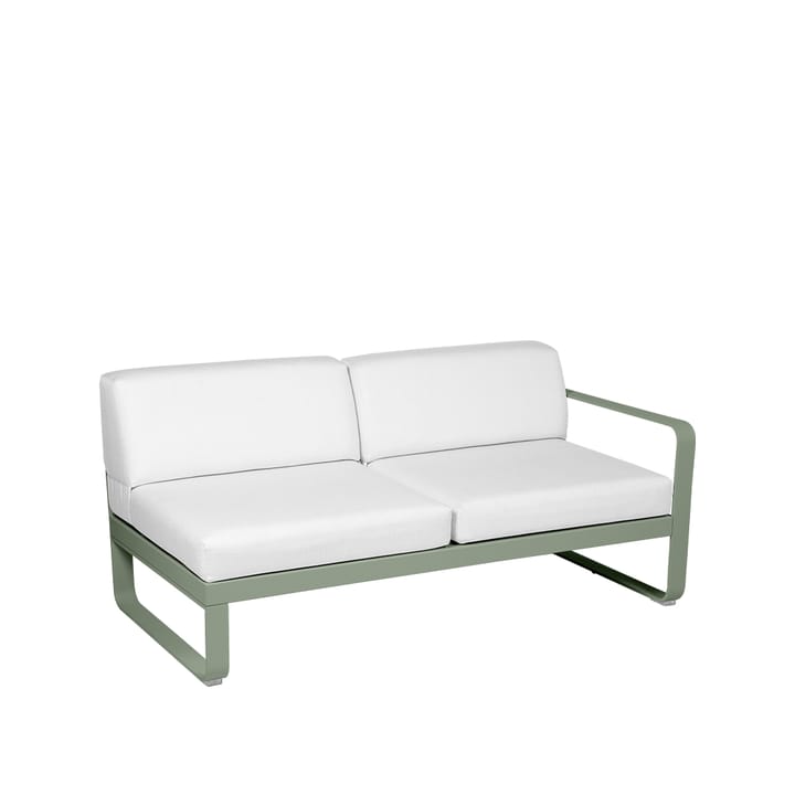 Bellevie Right modulsoffa, 2-sits cactus, off-white dyna Fermob