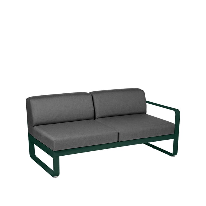 Bellevie Right modulsoffa, 2-sits cedar green, graphite grey dyna Fermob