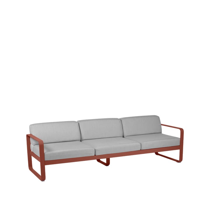 Bellevie soffa - 3-sits red ochre, flannel grey dyna - Fermob