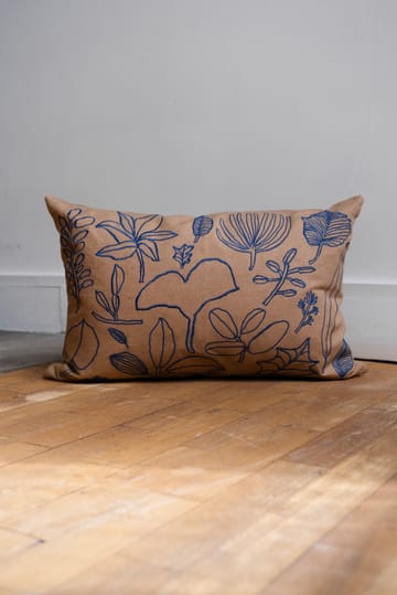 Botanic kuddfodral 38x58 cm - Brown-blue - Fine Little Day