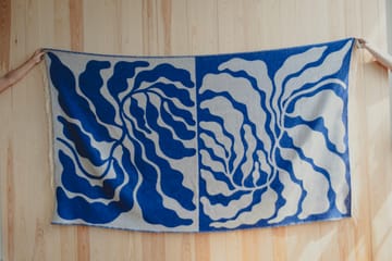 Leaves pläd 130x220 cm - Blue-white - Fine Little Day