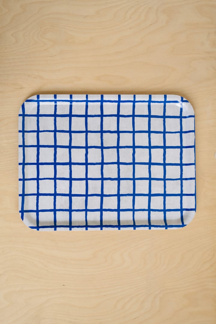 Rutig bricka 33x43 cm, Blue Fine Little Day