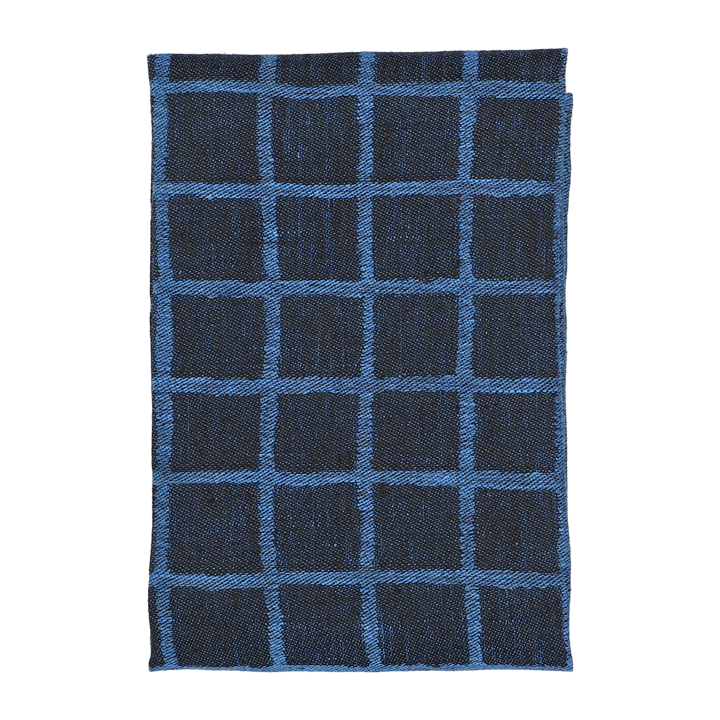 Rutig jacquardvävd kökshandduk 47x70 cm, Blue-black Fine Little Day