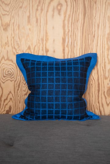 Rutig kuddfodal 47x47 cm - Blue-black - Fine Little Day