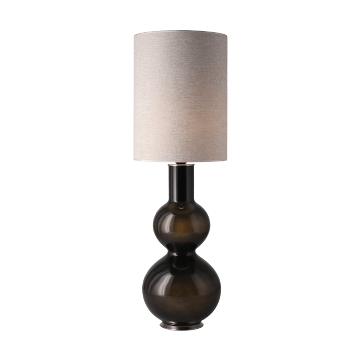 Augusta bordslampa svart lampfot, London Beige L Flavia Lamps