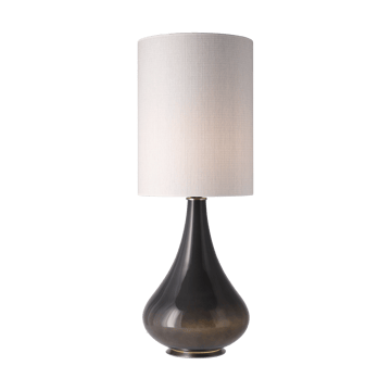 Renata bordslampa grå lampfot - Babel Beige L - Flavia Lamps