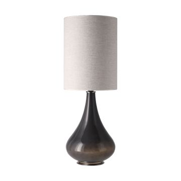 Renata bordslampa grå lampfot - London Beige L - Flavia Lamps