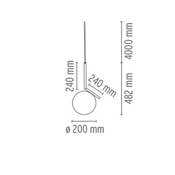 IC lights S1 pendel - krom, opal - Flos