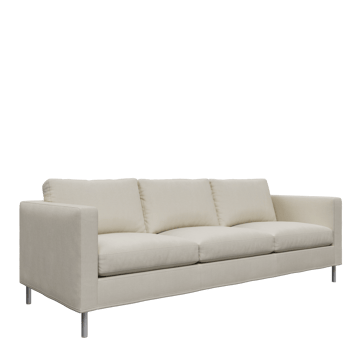 Alex 3-sits soffa - noah 07 light beige-aluminiumben - Fogia