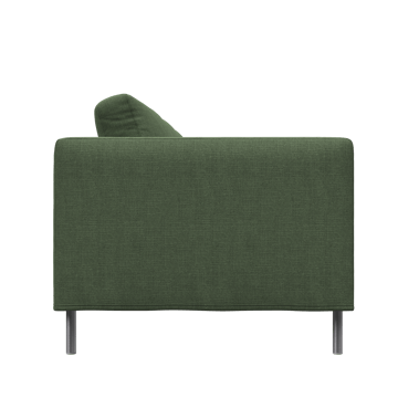 Alex 3-sits soffa - noah 38 dark green-aluminiumben - Fogia