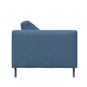 Alex 3-sits soffa - tyg noah 45 blue, aluminiumben - Fogia