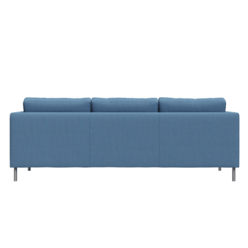 Alex 3-sits soffa - tyg noah 45 blue, aluminiumben - Fogia