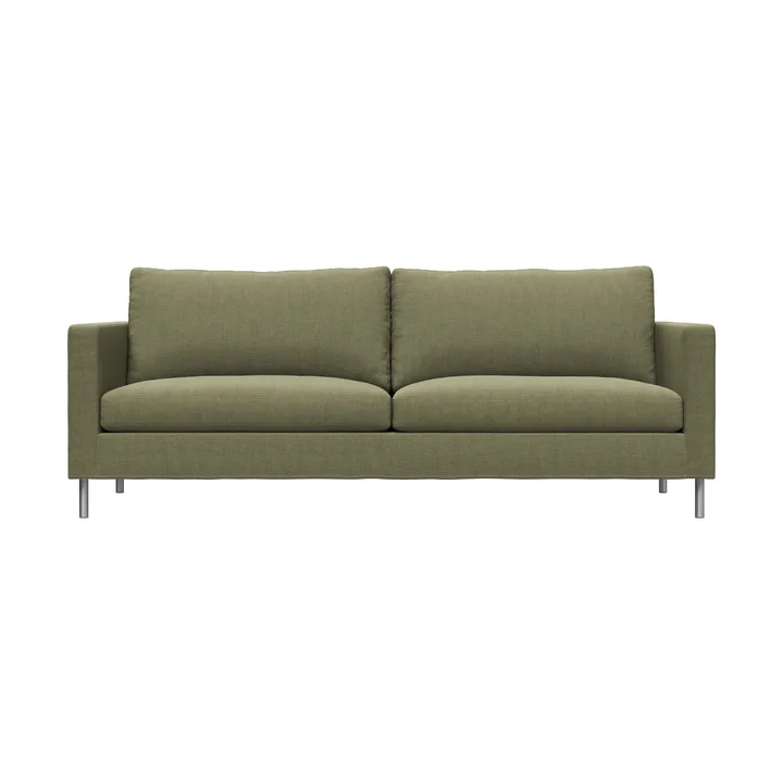 Alex High 2,5-sits soffa - Tyg Hiro Lightgreen-aluminiumben - Fogia