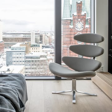 Corona fåtölj - Läder omni 301-kromstativ - Fredericia Furniture