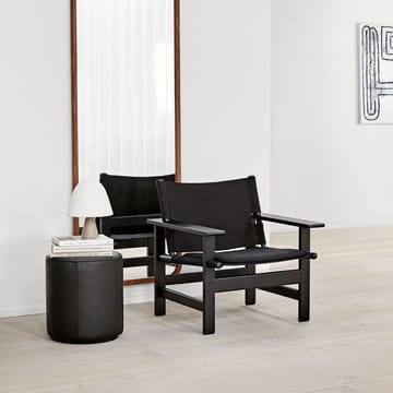 Mono sittpuff - Läder omni 301 black-Ø55 cm - Fredericia Furniture